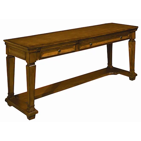 64-Inch Writing Desk with Two Drawers